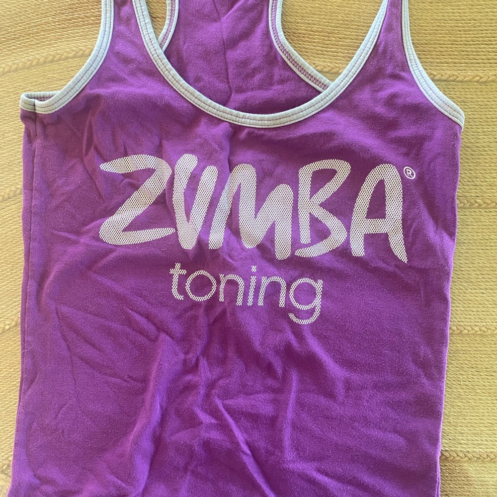 Zumba Fitness Purple Active Tank with White Logo